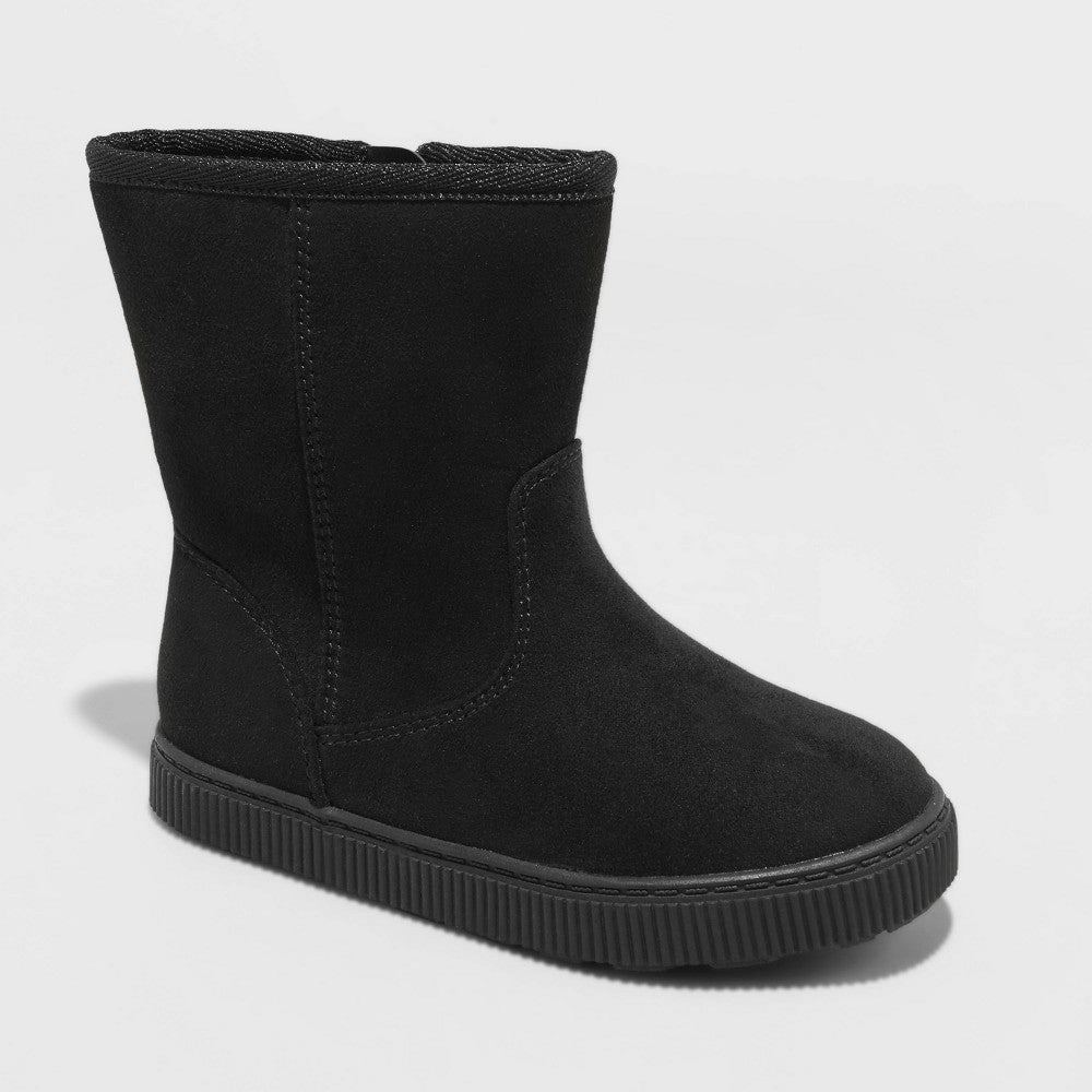 Toddler Girls' Pip Shearling Style Boots - Cat & Jack™ Black 7T - Bellso